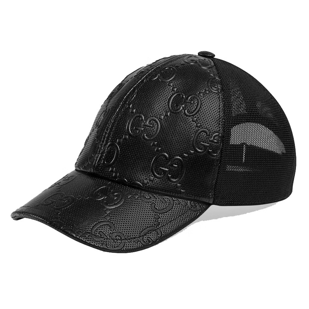 Gucci Black Embossed Logo Cap